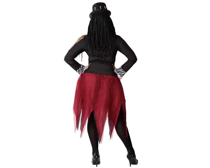 Disfraz de Bruja Vudú para Mujer Adulto - Halloween - 2 Piezas (Chaqueta y Falda Multicolor) - Talla XXL