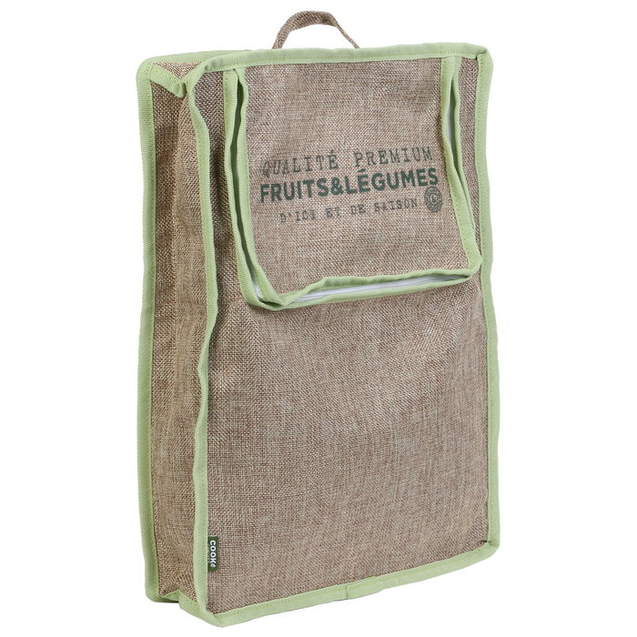 Cook Concept Bolsa Conserva Reutilizable Tela para Fruta y Verdura con Asa 30x5x42 cm
