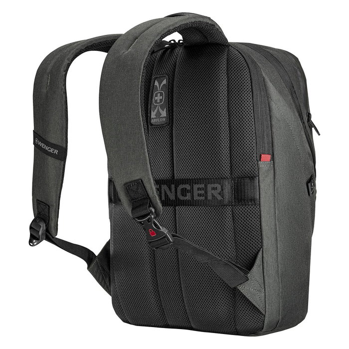 Wenger MX ECO Light Mochila Portátil 16 Pulgadas con Bolsillo para Tablet 10 Pulgadas, Color Charcoal