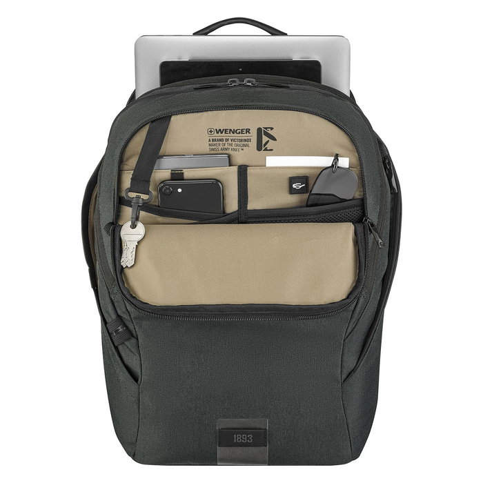 Wenger MX ECO Light Mochila Portátil 16 Pulgadas con Bolsillo para Tablet 10 Pulgadas, Color Charcoal