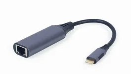 Gembird A-USB3C-LAN-01 Adaptador USB Tipo-C a RJ45 Gigabit Network Gris Espacial