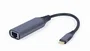 Gembird A-USB3C-LAN-01 Adaptador USB Tipo-C a RJ45 Gigabit Network Gris Espacial