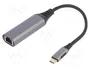 Gembird A-USB3C-LAN-01 Adaptador de red USB tipo C a RJ45 Gigabit Gris/Negro