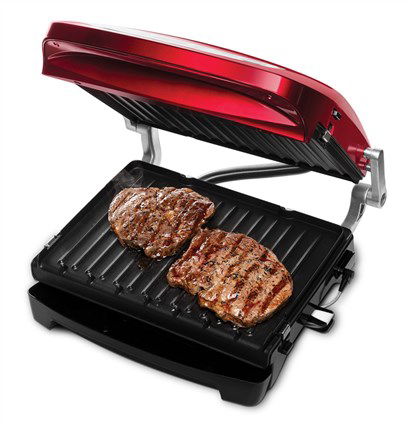 George Foreman 24001-56 Grill Eléctrico de Precisión Evolve Rojo para 5 Raciones