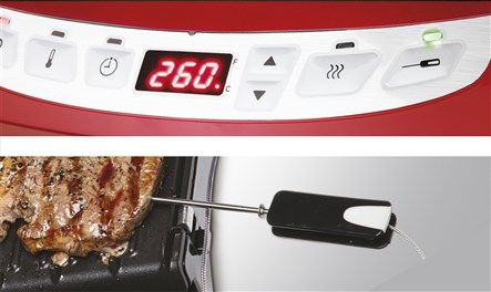 George Foreman 24001-56 Grill Eléctrico de Precisión Evolve Rojo para 5 Raciones