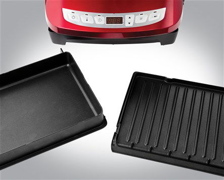 George Foreman 24001-56 Grill Eléctrico de Precisión Evolve Rojo para 5 Raciones