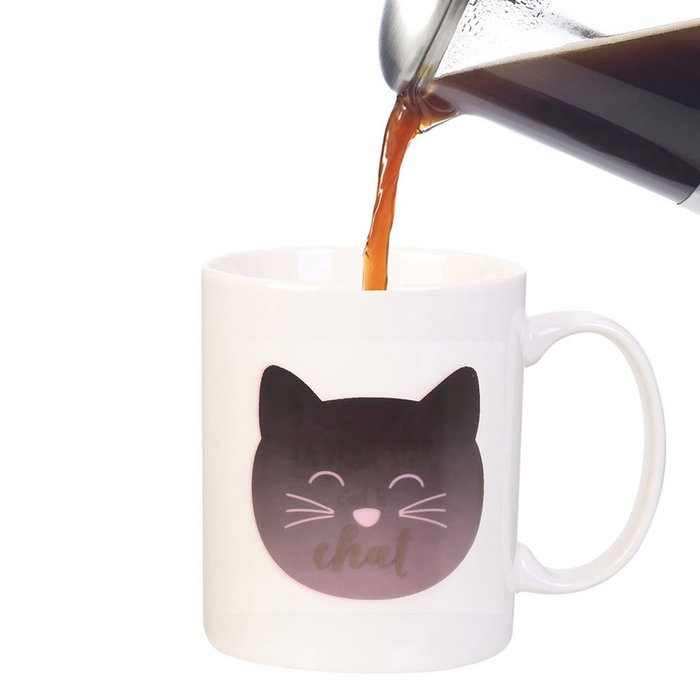 The Concept Factory Mug Gato Cambio Color Con Calor 350 ml The Concept Factory Mug Gato Cambio Color Con Calor 350 ml