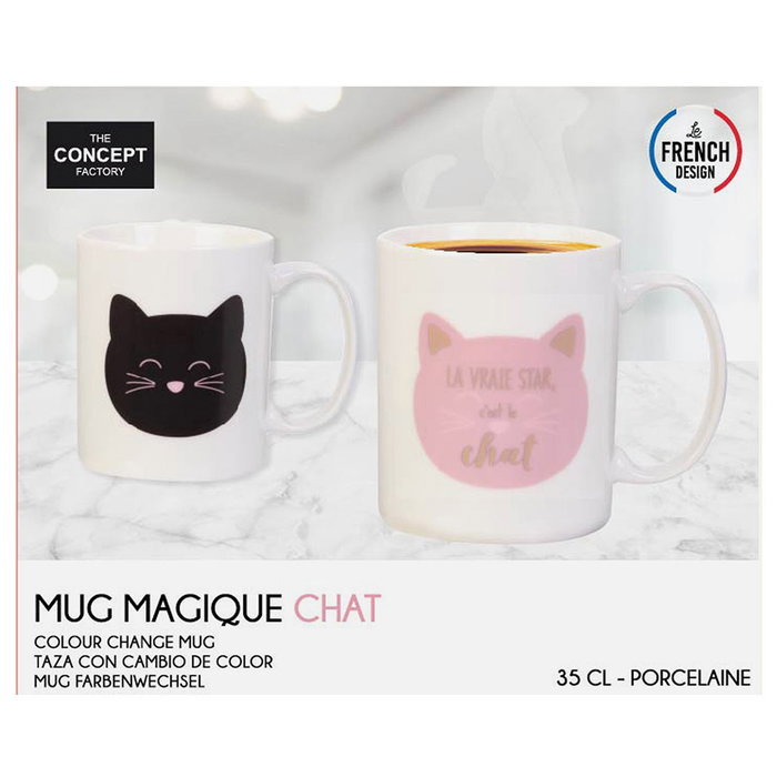 The Concept Factory Mug Gato Cambio Color Con Calor 350 ml The Concept Factory Mug Gato Cambio Color Con Calor 350 ml