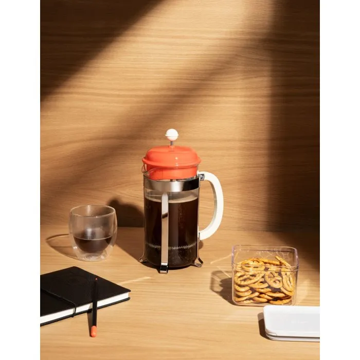 Bodum BOD0699965637750 Cafetera de Émbolo o Prensa Francesa con Jarra de Cristal, 1 Litro (8 Tazas)