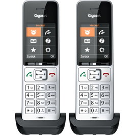 Gigaset COMFORT 500HX duo Teléfono DECT/analógico Negro, Plata