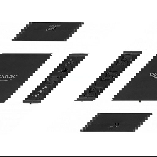 DeLOCK Conmutador Óptico S/PDIF TOSLINK 3 Entradas 1 Salida con Mando a Distancia IR y Alimentación por USB - Negro