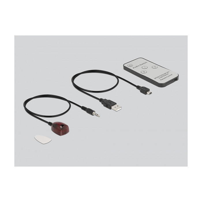 DeLOCK Conmutador S/PDIF TOSLINK 3 In 1 con mando IR y USB