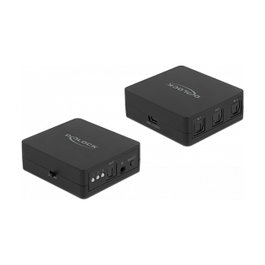 DeLOCK Conmutador S/PDIF TOSLINK 3 In 1 con mando IR y USB