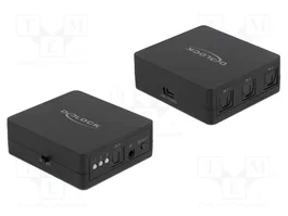 DeLOCK Conmutador S/PDIF TOSLINK 3 In 1 con mando IR y USB