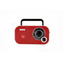 Camry CR 1140 - Radio Portátil AM/FM Roja, 87.5-108 MHz FM / 522-1620 KHz AM, 3.5W, Alimentación por Cable o Pilas (4xAA), Incluye Cable 140 cm, Medidas 21 x 5.6 x 12 cm