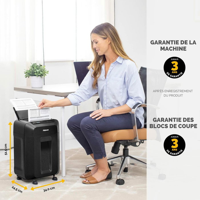 Fellowes AutoMax 90M Destructora de Papel Microcorte Negra