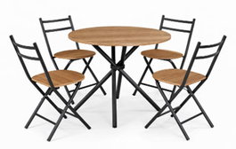 Moblekit Silla Plegable Sigrid de Madera y Metal