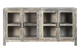 DKD Home Decor Aparador de Madera Reciclada Decapé Blanco 170x40x90 cm