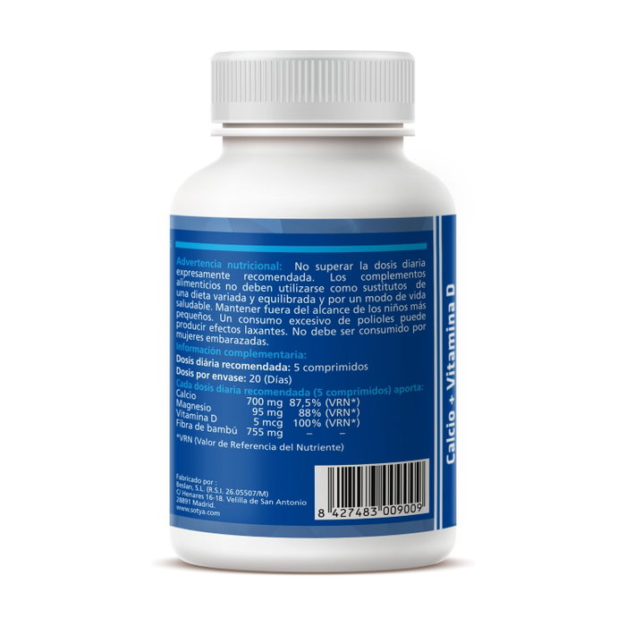 Sotya Calcio y Vitamina D3 100 Comprimidos Masticables
