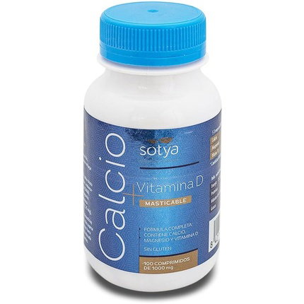 SOTYA Calcio y Vitamina D3 100 comprimidos masticables SOTYA Calcio y Vitamina D3 100 comprimidos masticables