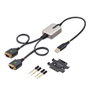 Startech.com adaptador USB a serial con cambiador de género DB9 RS-232, 2 puertos, negro y gris