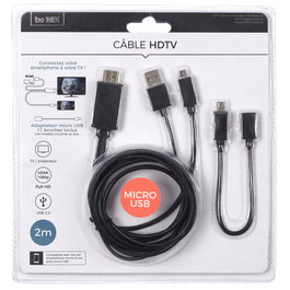 Be Mix Cable HDTV 2m Android Micro USB a Tipo C