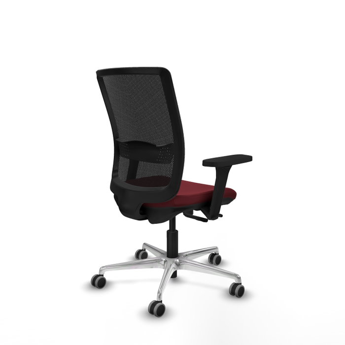 PIQUERAS Y CRESPO Silla de oficina Haches con mecanismo Sincro/Traslack Granate y Negro PIQUERAS Y CRESPO Silla de oficina Haches con mecanismo Sincro/Traslack Granate y Negro