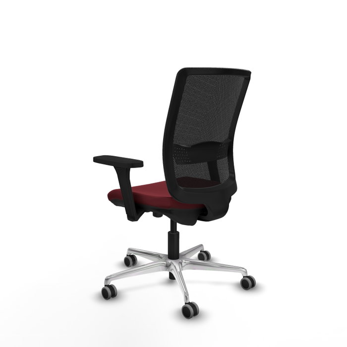 PIQUERAS Y CRESPO Silla de oficina Haches con mecanismo Sincro/Traslack Granate y Negro PIQUERAS Y CRESPO Silla de oficina Haches con mecanismo Sincro/Traslack Granate y Negro