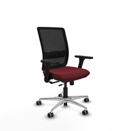 PIQUERAS Y CRESPO Silla de oficina Haches con mecanismo Sincro/Traslack Granate y Negro