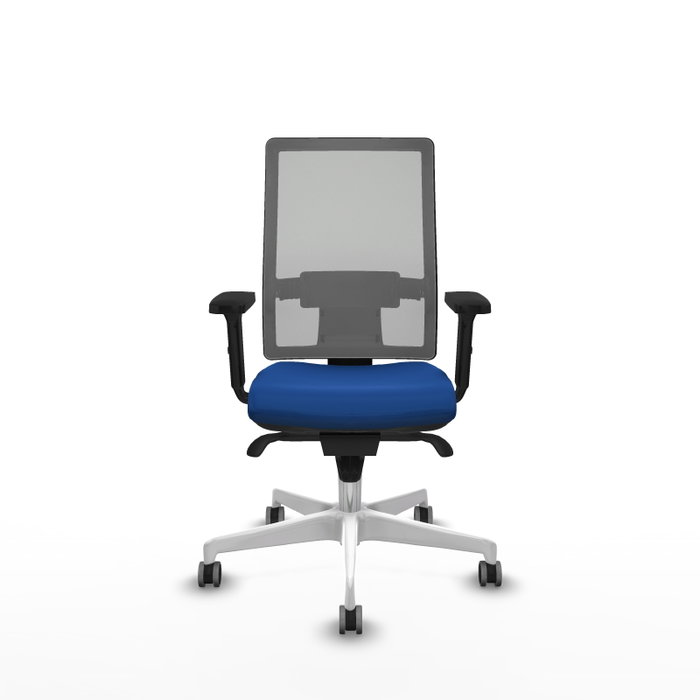 PIQUERAS Y CRESPO Silla de oficina Horna con mecanismo Sincro, Azul y Gris