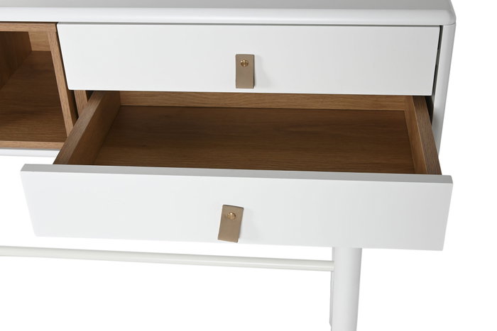DKD Home Decor Consola Urban Blanco Natural MDF PU 120 x 90 x 35 cm