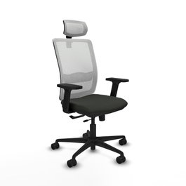 PIQUERAS Y CRESPO Silla de oficina Haches Negro y Blanco