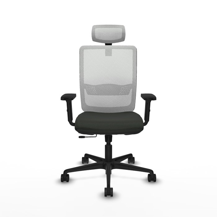 PIQUERAS Y CRESPO Silla de oficina Haches Negro y Blanco