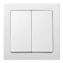 Simon Interruptor doble de superficie Simon73 Loft Blanco