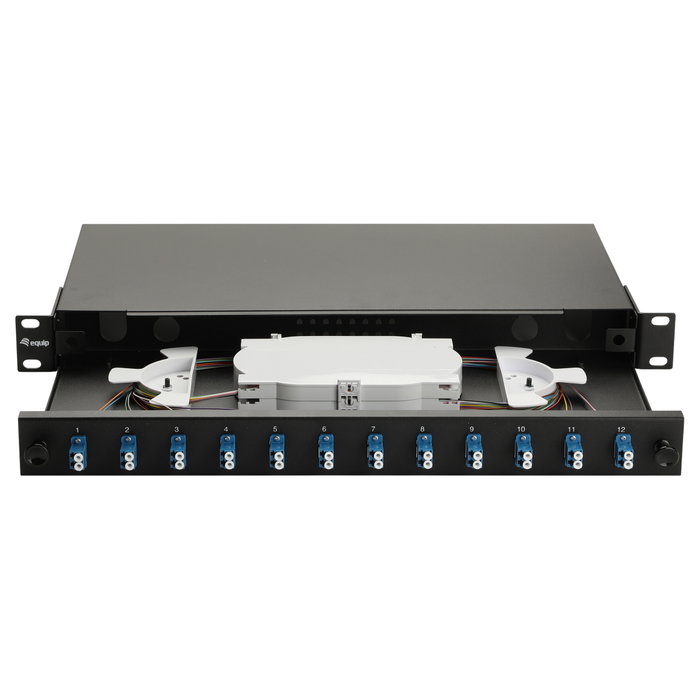 EQUIP Caja de empalme de fibra óptica 12-Port LC-Duplex OS2 1U EQUIP Caja de empalme de fibra óptica 12-Port LC-Duplex OS2 1U