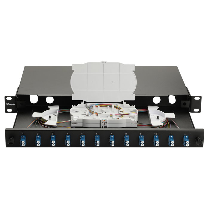EQUIP Caja de empalme de fibra óptica 12-Port LC-Duplex OS2 1U EQUIP Caja de empalme de fibra óptica 12-Port LC-Duplex OS2 1U