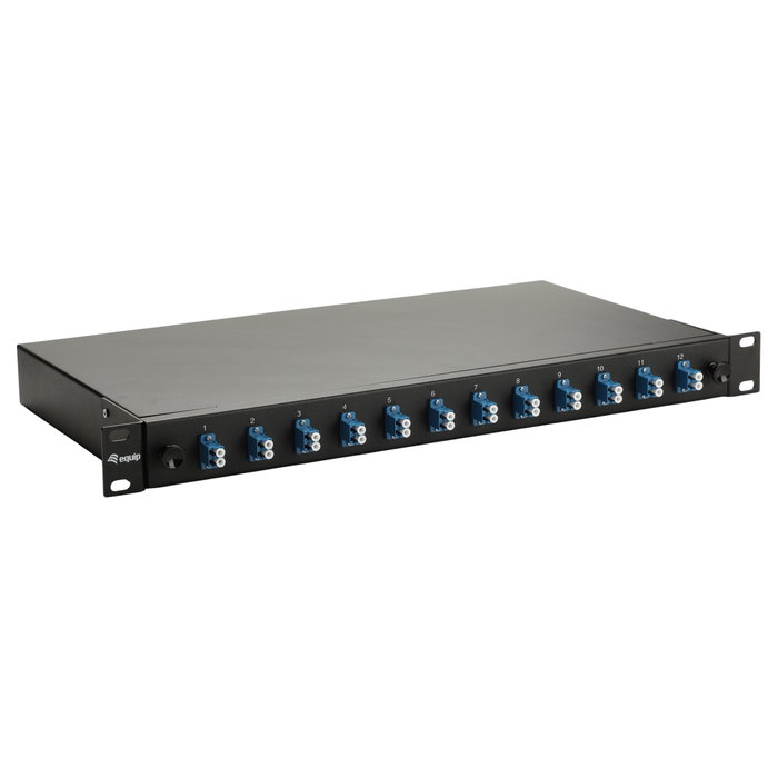 EQUIP Caja de empalme de fibra óptica 12-Port LC-Duplex OS2 1U EQUIP Caja de empalme de fibra óptica 12-Port LC-Duplex OS2 1U