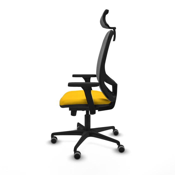PIQUERAS Y CRESPO Silla de oficina Cilanco con mecanismo Sincro, Amarillo y Gris PIQUERAS Y CRESPO Silla de oficina Cilanco con mecanismo Sincro, Amarillo y Gris