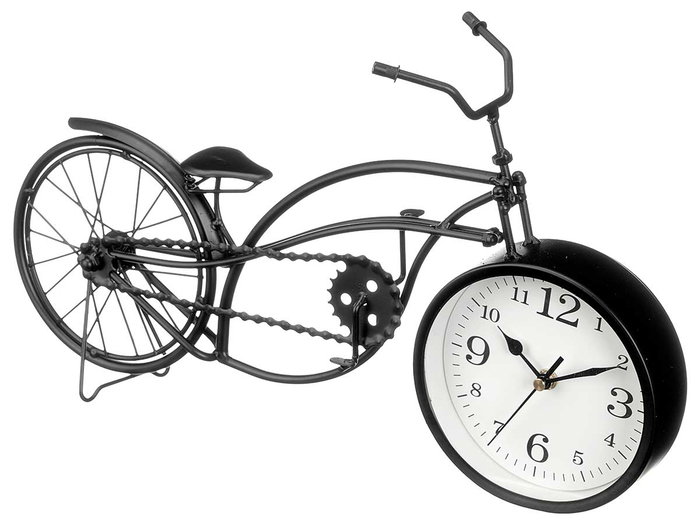 Giftdecor Reloj Forja Bicicleta Negro 42 cm Ancho x 24 cm Alto x 10 cm Largo (Set de 4)