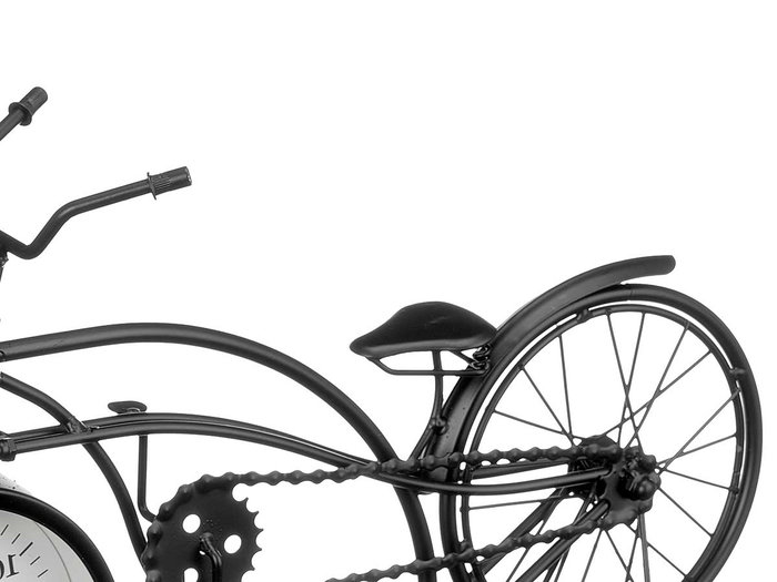 Giftdecor Reloj Forja Bicicleta Negro 42 cm Ancho x 24 cm Alto x 10 cm Largo (Set de 4)