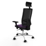 PIQUERAS Y CRESPO Silla de oficina Horna con mecanismo Sincro, Morado y Negro