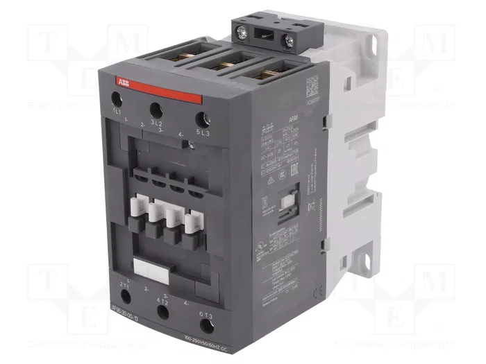 ABB AF Contactor 3-polar 96A 100-250VAC/VDC ABB AF Contactor 3-polar 96A 100-250VAC/VDC