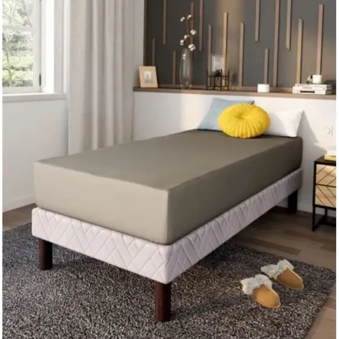 Dodo DOD3609251731908 Funda Nórdica 90x190 cm Algodón Coutil 32 cm Taupe Hecho en Francia