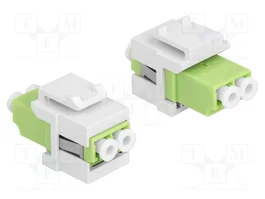 DeLOCK Módulo Keystone LC Duplex hembra a LC Duplex hembra verde lima/blanco
