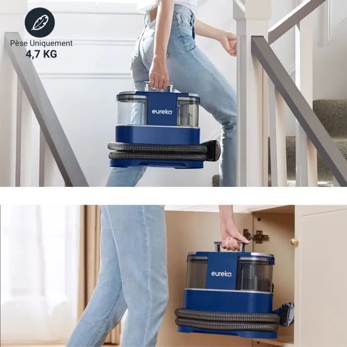 Eureka Aspiradora quitamanchas NEY 100, 400 W, 85 dB, Depósito 1,5 L, Azul