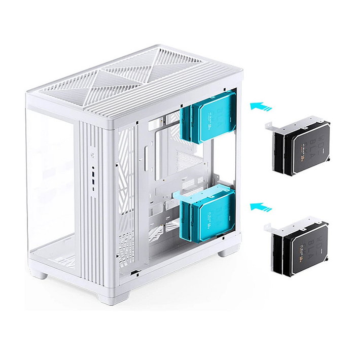 Jonsbo TK-4 Chasis Midi-Tower ATX con Vidrio Templado - Blanco