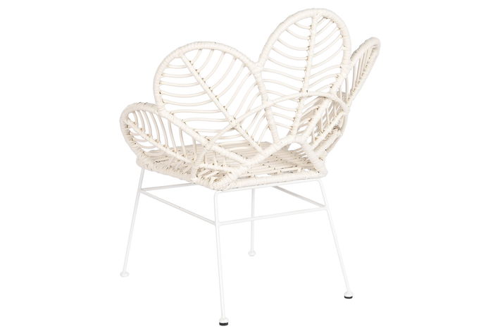 DKD Home Decor Silla Terraza Y Jardin Blanco 67 x 86 x 76 cm (2 Unidades)