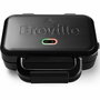Breville sandwichera para 2 sándwiches placas antiadherentes extraíbles acero inoxidable negro vst082x