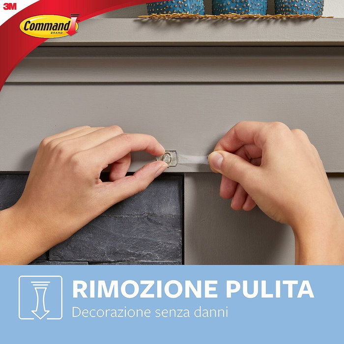 3M Command Mini Gancho Decorativo Transparente, 20 uds + 24 tiras 3M Command Mini Gancho Decorativo Transparente, 20 uds + 24 tiras