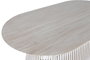 DKD Home Decor Mesa de Comedor Ovalada de Mindi Blanca Decapé
